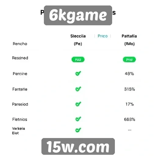 Comparação de preços de assinaturas no 6kgame